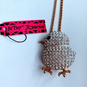 Blingy Chick Pendant Necklace or Brooche by  Betsey Johnson